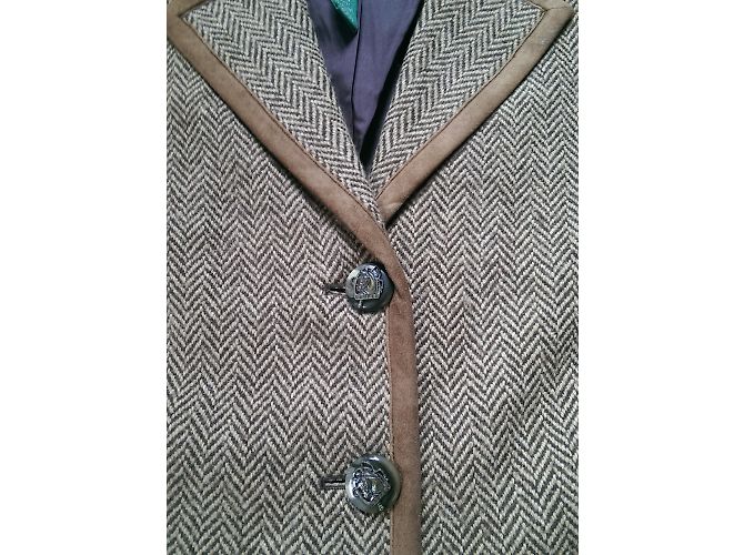 Giacca Ralph Lauren in lana e scamosciata marrone - vista 4