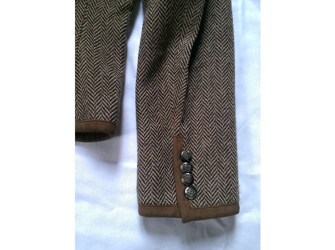 Giacca Ralph Lauren in lana e scamosciata marrone - vista 6