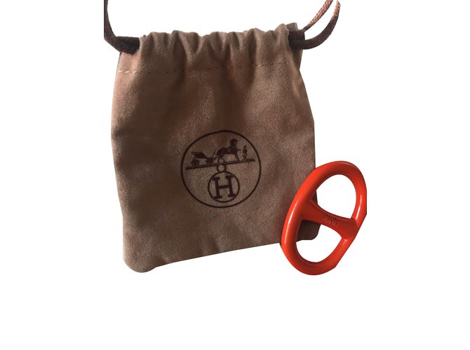 Hermès Anillo scaves Naranja - vista 2