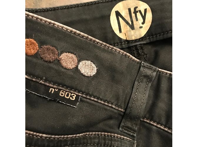 Jeans Slim Notify Nero Patinato - vista 4