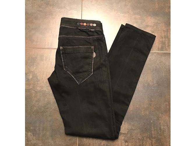 Jeans Slim Notify Nero Patinato - vista 5