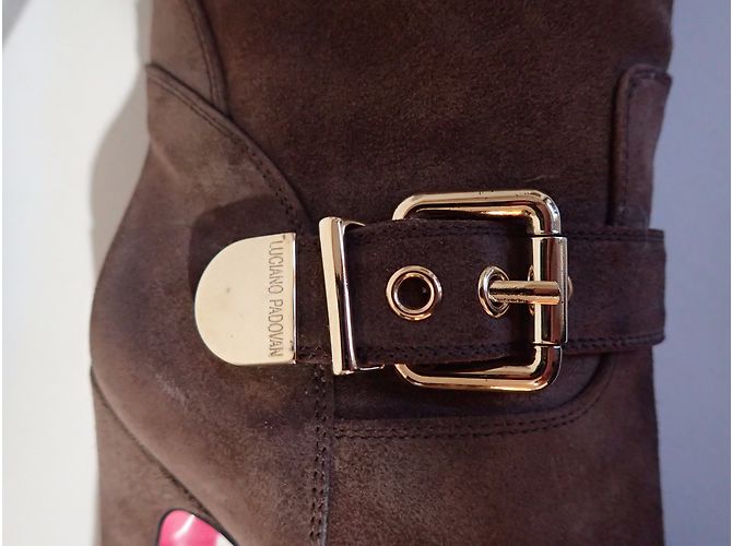 Botines Luciano Padovan de nubuck marrón Marrón claro - vista 11