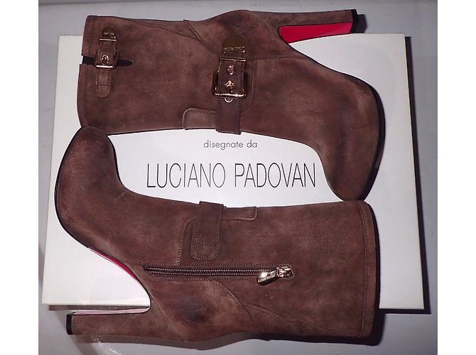 Botines Luciano Padovan de nubuck marrón Marrón claro - vista 5
