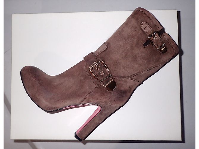 Botines Luciano Padovan de nubuck marrón Marrón claro - vista 6