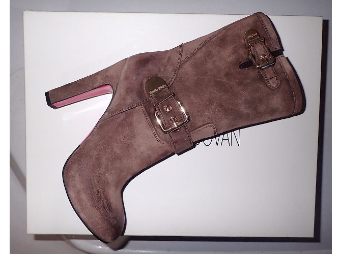 Botines Luciano Padovan de nubuck marrón Marrón claro - vista 7