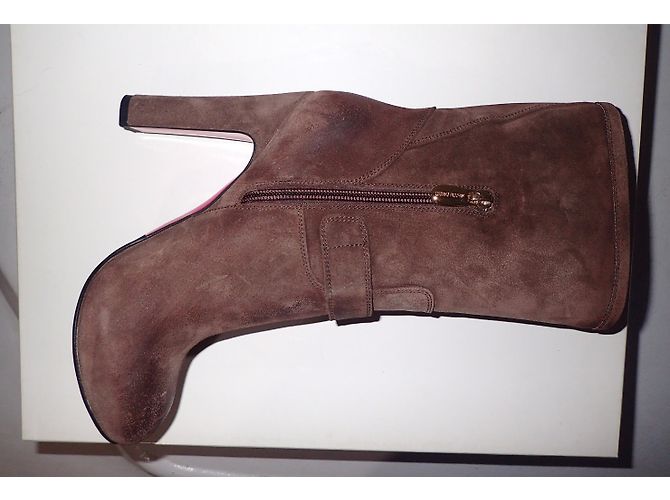 Botines Luciano Padovan de nubuck marrón Marrón claro - vista 8