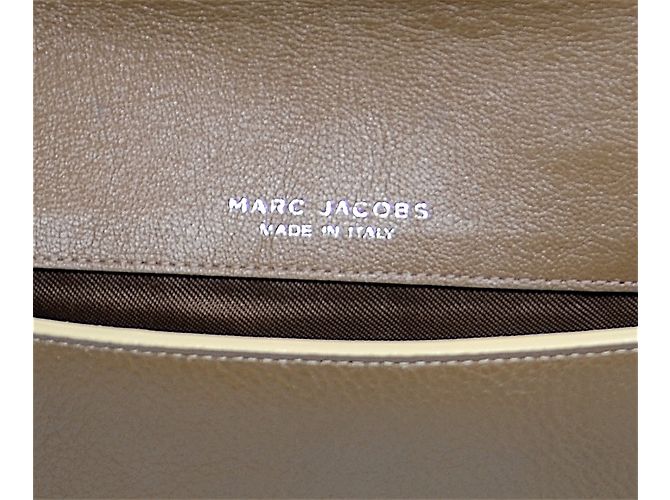 Borsa Marc Jacobs 1984 Polly Taupe in Pelle Lucida - vista 4