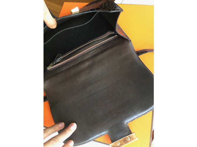 Hermès HERMES Constance Cocodrilo Castaño - vista 5