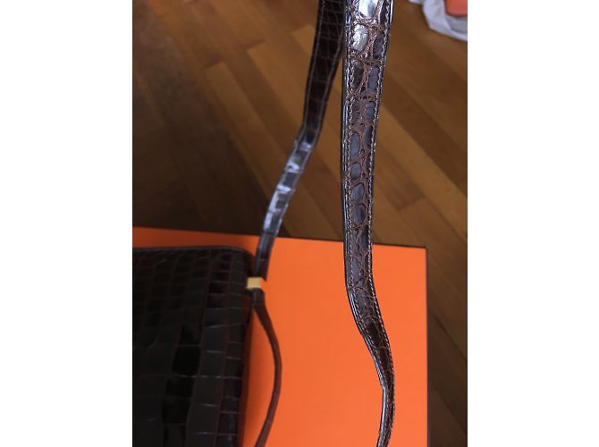 Hermès HERMES Constance Cocodrilo Castaño - vista 9