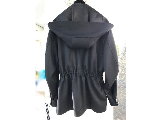 Giacca smoking con cappuccio Balmain nera in lana Nero - vista 3