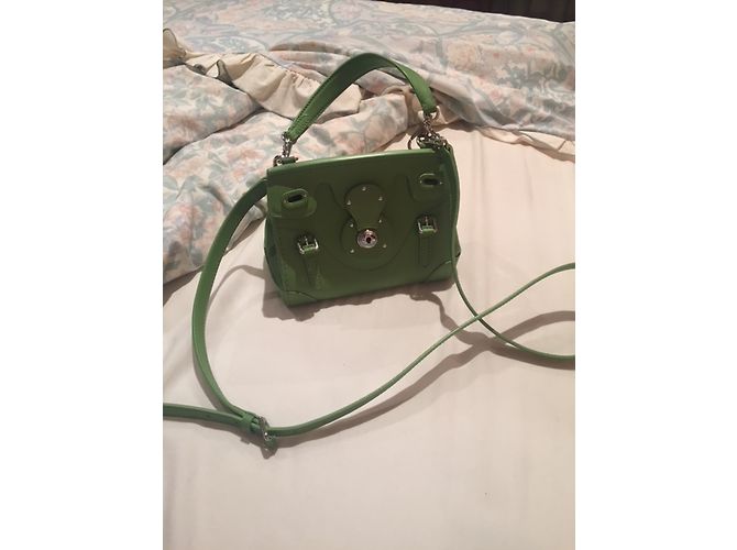 Borsa a tracolla Ralph Lauren in pelle verde - vista 5