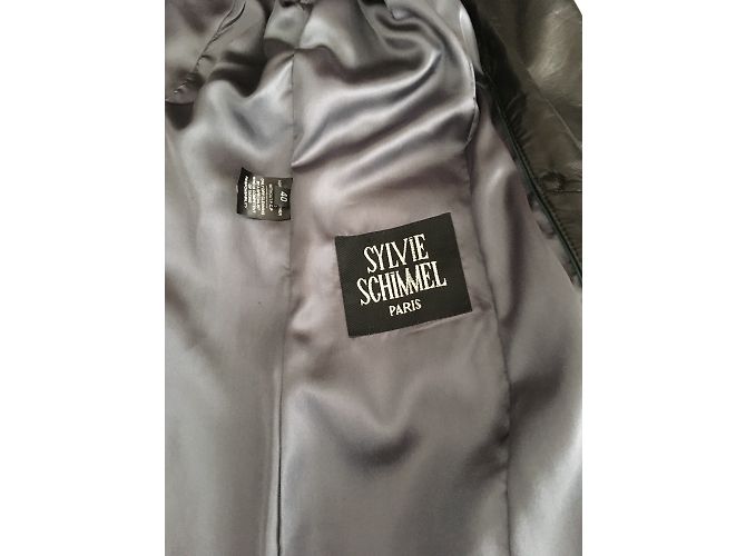 Sylvie Schimmel Trench de piel napa negra Negro - vista 12