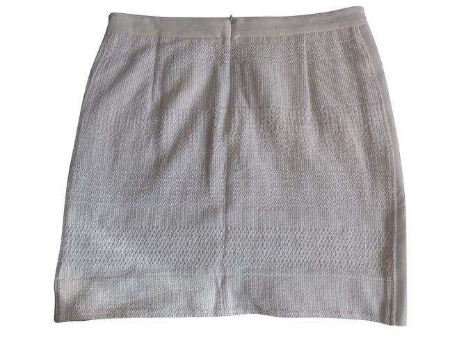 Falda corta de algodón blanca Gerard Darel 42 Blanco - vista 2