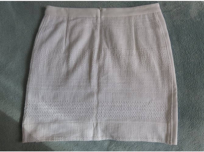 Falda corta de algodón blanca Gerard Darel 42 Blanco - vista 4