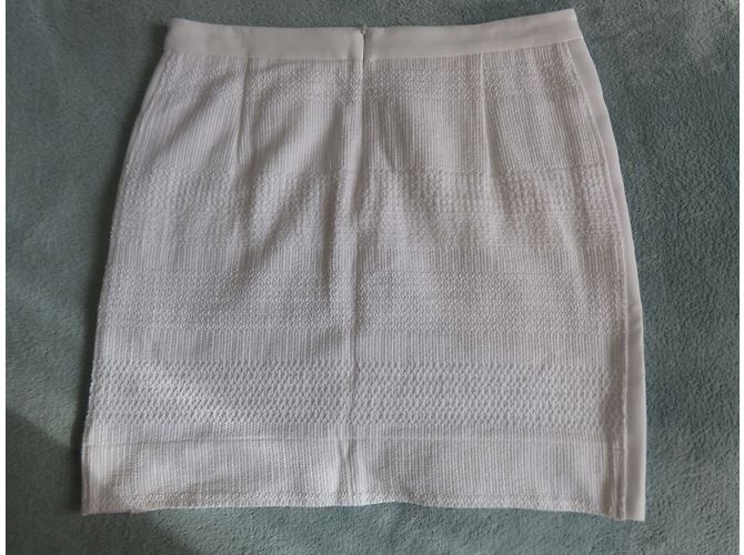 Falda corta de algodón blanca Gerard Darel 42 Blanco - vista 5