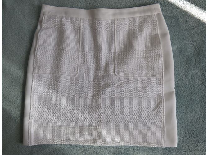 Falda corta de algodón blanca Gerard Darel 42 Blanco - vista 7