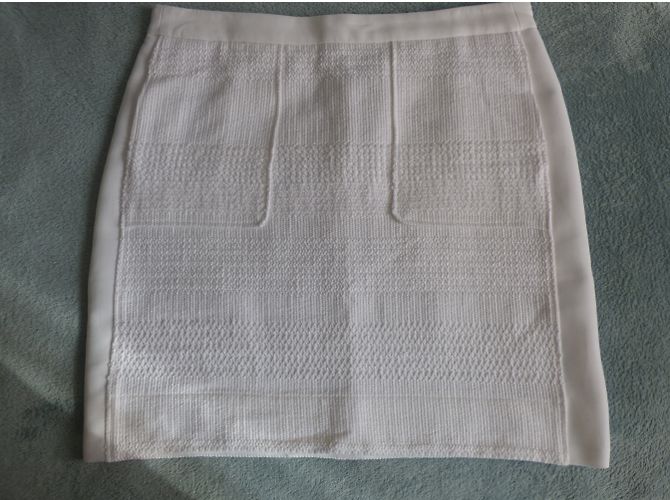 Falda corta de algodón blanca Gerard Darel 42 Blanco - vista 8