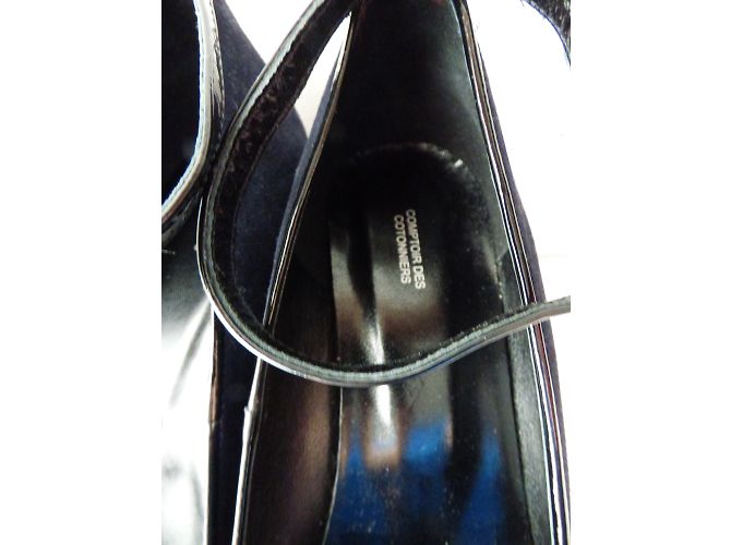 Décolleté con zeppa Comptoir Des Cotonniers in Pelle Blu Navy e Nero 41 Marrone scuro - vista 7