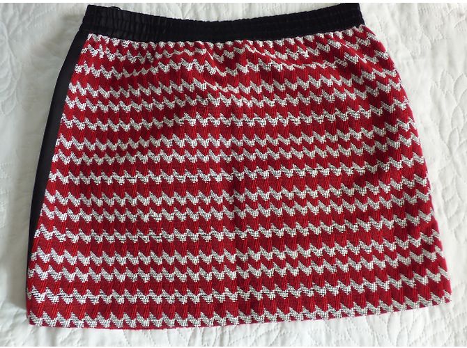 Kenzo Rock mit Wollmischung Schwarz Rot Weiß - Ansicht 5