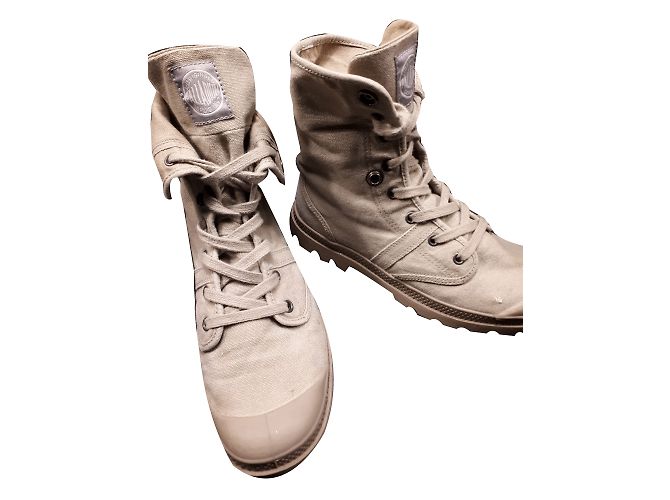 Palladium Turnschuhe Khaki Stoff - Ansicht 2