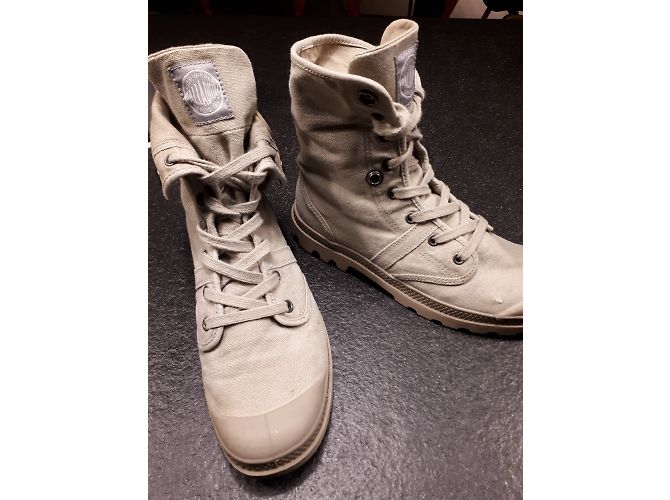 Palladium Turnschuhe Khaki Stoff - Ansicht 3
