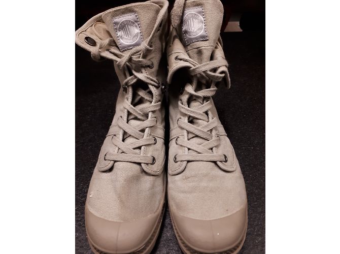 Palladium Turnschuhe Khaki Stoff - Ansicht 4