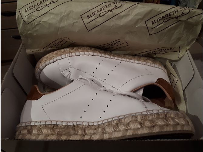Autre Marque Weiße Leder Sneaker mit Seilsohle - Ansicht 7