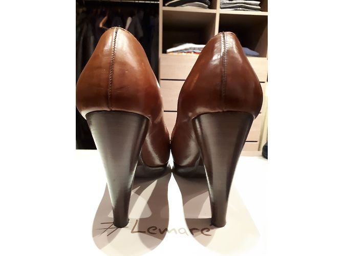 Miu Miu Pumps aus Leder Cognac - Ansicht 4