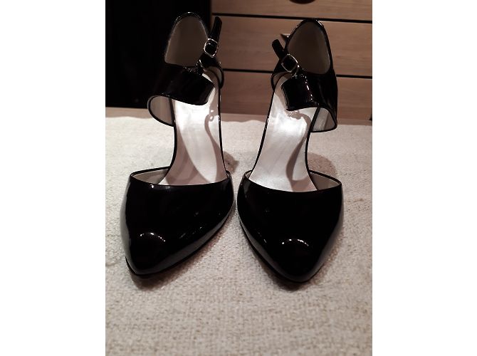 Décolleté Hugo Boss in vernice nera 10cm Nero - vista 4