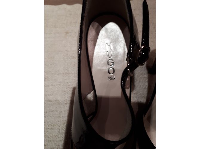 Décolleté Hugo Boss in vernice nera 10cm Nero - vista 7