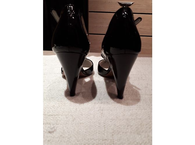 Décolleté Hugo Boss in vernice nera 10cm Nero - vista 8