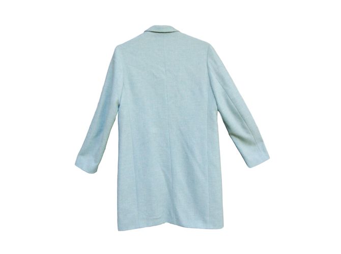 Abrigo Burberry de lana azul pastel - vista 2