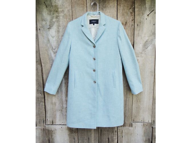 Abrigo Burberry de lana azul pastel - vista 3