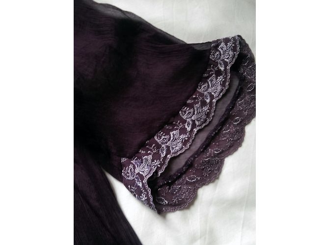 Autre Marque Marylin&John Tunika Kleid aus Chiffon Pflaume - Ansicht 5