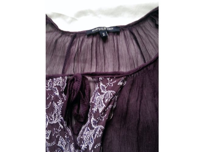 Autre Marque Marylin&John Tunika Kleid aus Chiffon Pflaume - Ansicht 6
