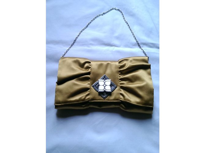 Pochette in raso Bcbg Max Azria Senape - vista 2