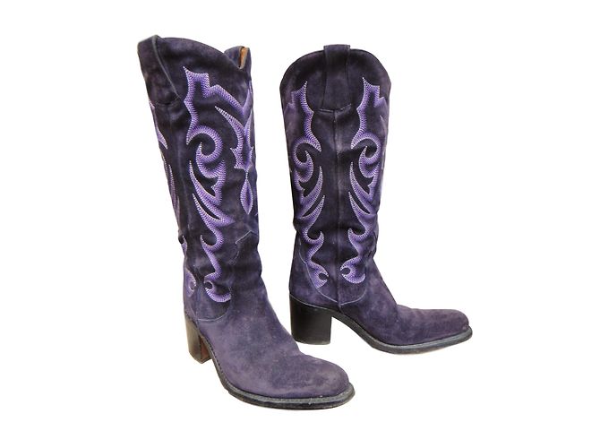 Botas Free Lance Queenie Moradas de Gamuza 36 Púrpura - vista 2