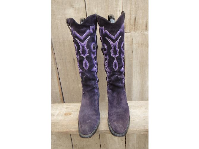 Botas Free Lance Queenie Moradas de Gamuza 36 Púrpura - vista 4