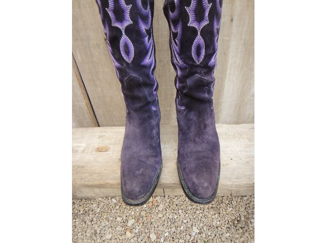 Botas Free Lance Queenie Moradas de Gamuza 36 Púrpura - vista 5