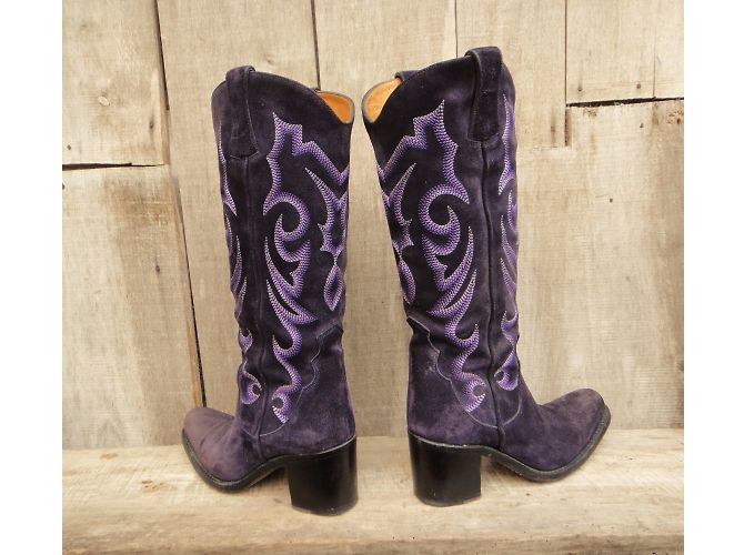 Botas Free Lance Queenie Moradas de Gamuza 36 Púrpura - vista 7
