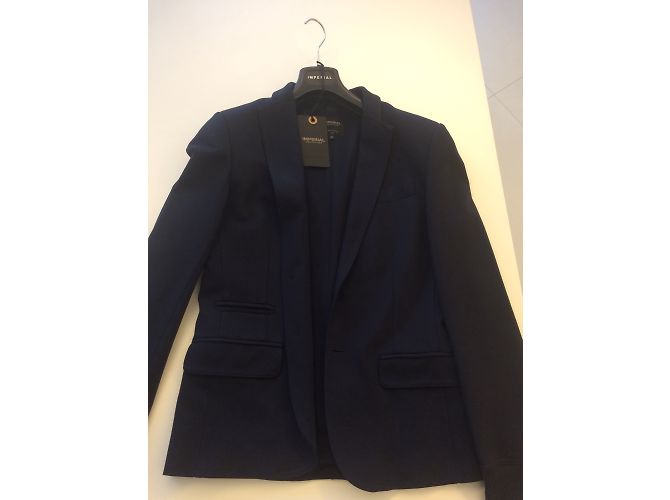 Impérial Jacke Navy Blau Stretch Jersey Größe M Marineblau - Ansicht 2