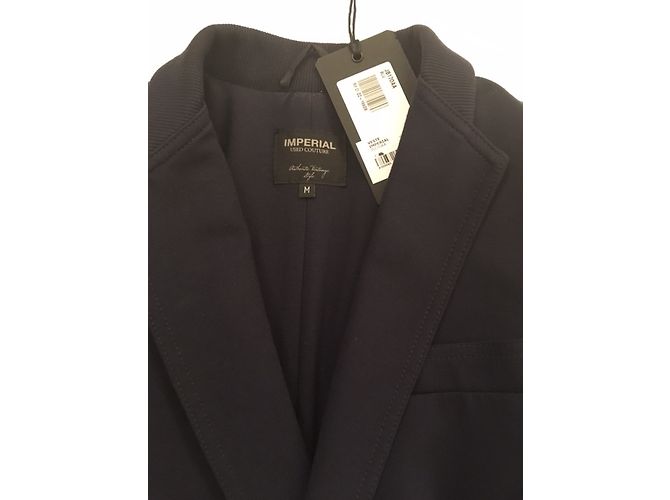 Impérial Jacke Navy Blau Stretch Jersey Größe M Marineblau - Ansicht 3