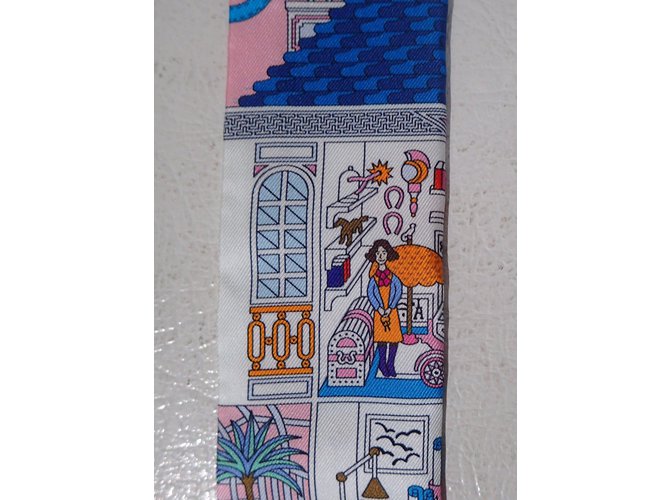 Hermès Twilly Rosa Branco Azul - vista 10