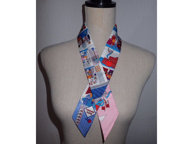 Hermès Twilly Rosa Branco Azul - vista 13