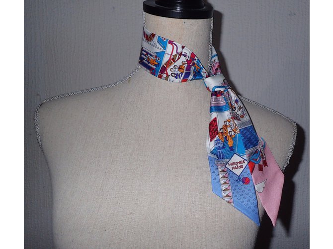 Hermès Twilly Rosa Branco Azul - vista 18