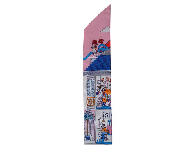 Hermès Twilly Rosa Branco Azul - vista 2