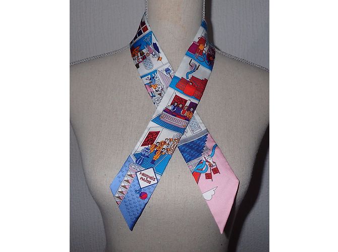 Hermès Twilly Rosa Branco Azul - vista 3