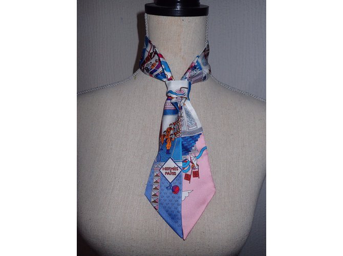 Hermès Twilly Rosa Branco Azul - vista 4