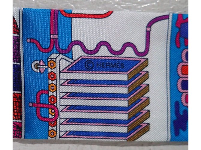 Hermès Twilly Rosa Branco Azul - vista 9