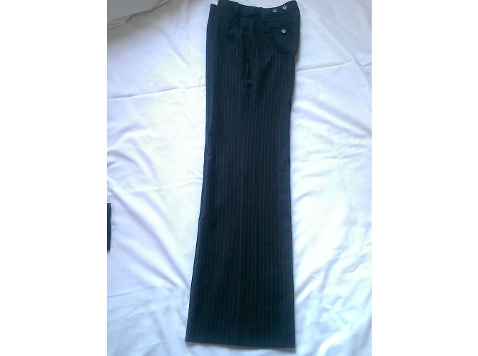 Completo pantalone Bcbg Max Azria in lana grigio a righe XS - vista 10